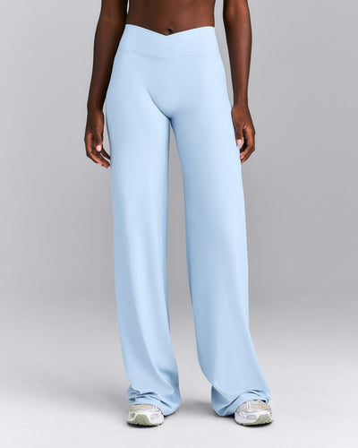 SoftMotion™ Wrap Straight Leg Trousers New Branding | Mist Blue
