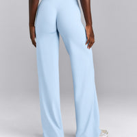 SoftMotion™ Wrap Straight Leg Trousers New Branding | Mist Blue