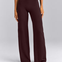 SoftMotion™ Wrap Straight Leg Trousers New Branding | Plum Brown