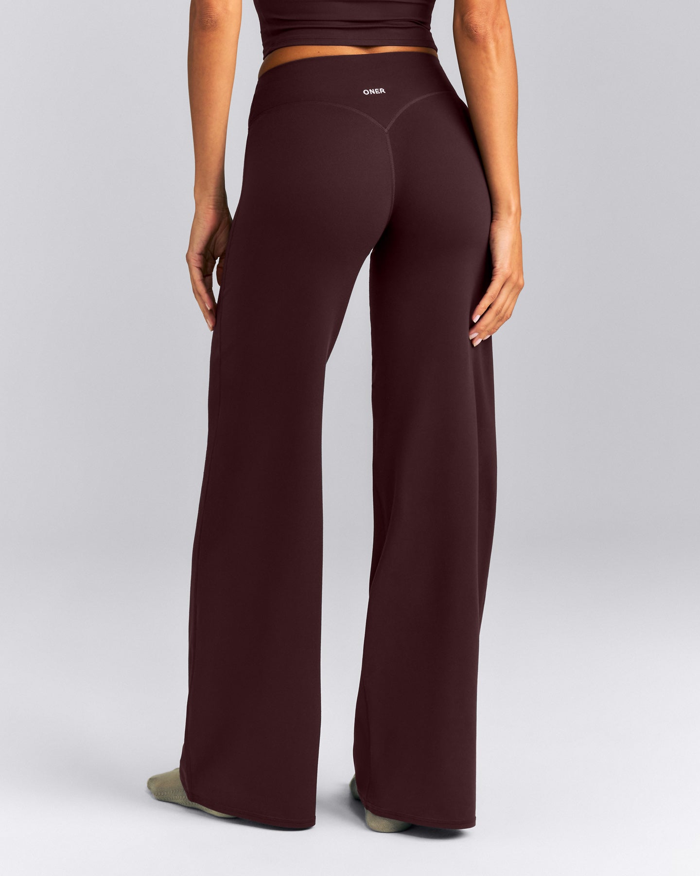 SoftMotion™ Wrap Straight Leg Trousers New Branding | Plum Brown