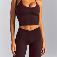 SoftMotion™ Wrap Straight Leg Trousers New Branding | Plum Brown