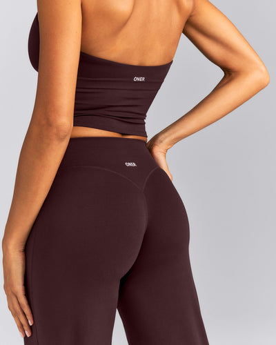 SoftMotion™ Wrap Straight Leg Trousers New Branding | Plum Brown