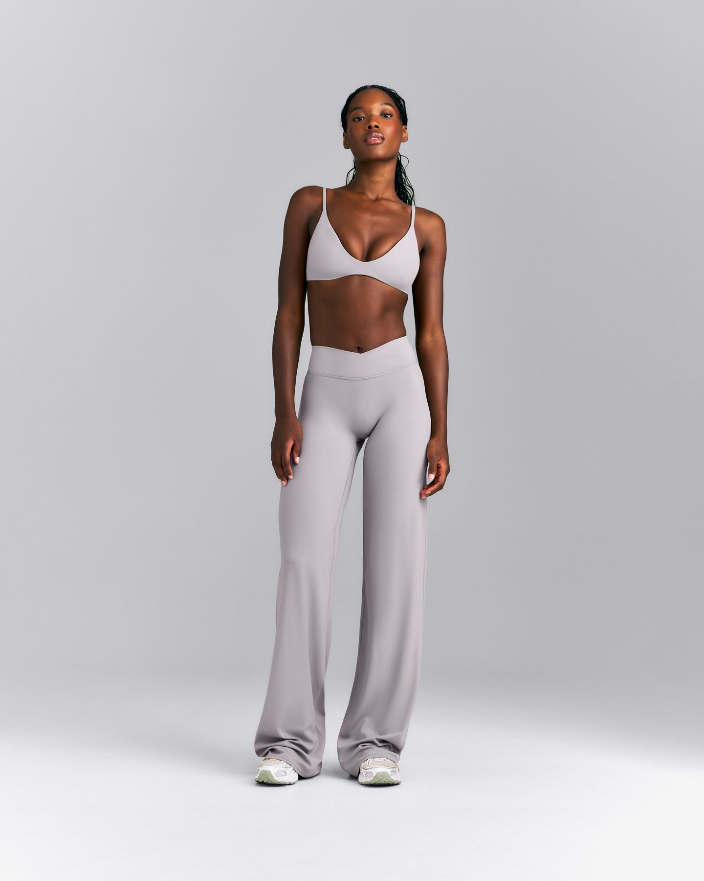 SoftMotion™ Wrap Straight Leg Trousers New Branding | Zinc Grey