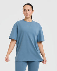 Classic Oner Graphic Oversized Lightweight T-Shirt | Moonstone Blue