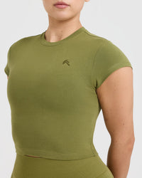 Cotton Icon Baby T-Shirt | Olive Green