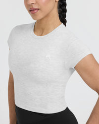 Cotton Icon Baby T-Shirt | Light Grey Marl