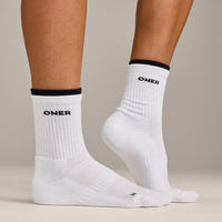 Double Layer Crew Socks 2 Pack | White