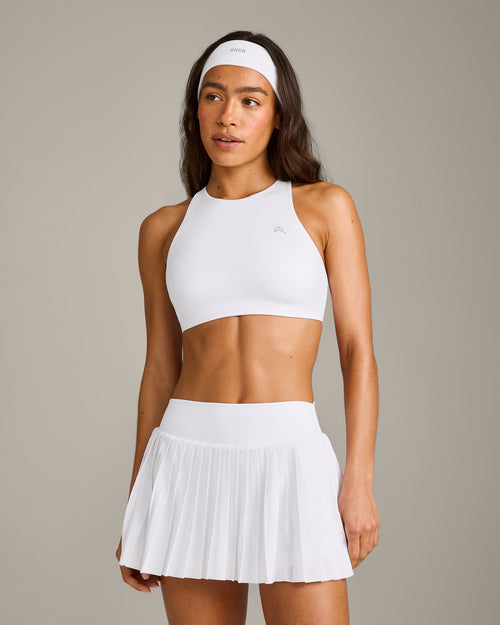 EasyLift™ High Neck Sports Bra | White