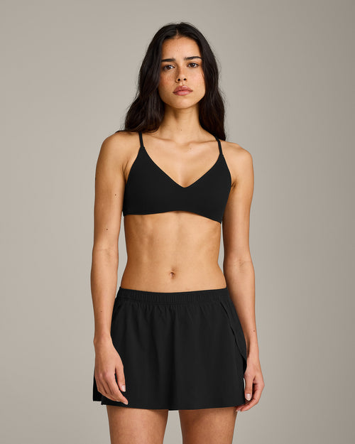 EasyLift™ Ultra Minimal Bralette with Grey Logo | Black