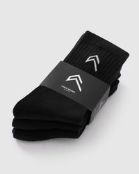 Crew Socks 3 Pack | Black