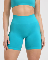 Effortless Seamless Shorts | Aqua Blue