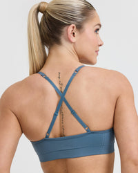 Effortless Strappy Bralette | Moonstone Blue