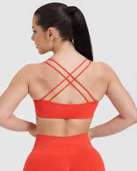 Everyday Cross Over Bralette | Charged Orange