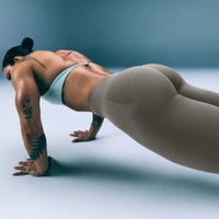 EnhanceLift™ Seamless Leggings with Grey Logo | Warm Minky