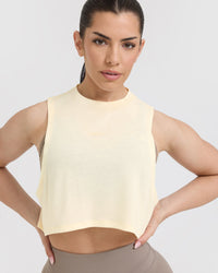Go To Muscle Crop Tank | Off White