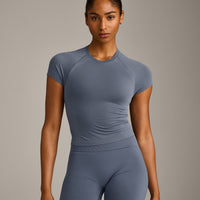 Oner Seamless Fitted Top | Dark Granite Blue
