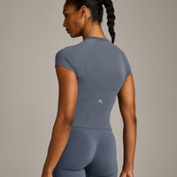 Oner Seamless Fitted Top | Dark Granite Blue