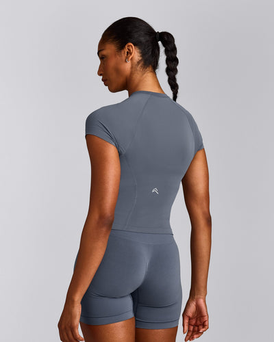 Oner Seamless Fitted Top | Dark Granite Blue