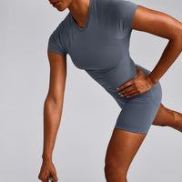 Oner Seamless Fitted Top | Dark Granite Blue