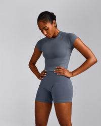Oner Seamless Fitted Top | Dark Granite Blue
