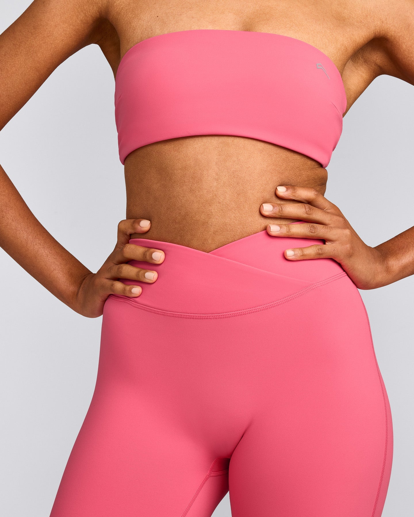 UnifiedMove™ Wrap Flared Trousers with Reflective Logo | Hot Girl Pink