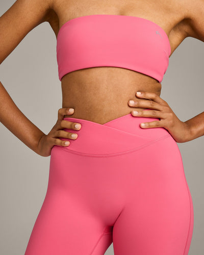 UnifiedMove™ Wrap Flared Bottoms with Reflective Logo | Hot Girl Pink