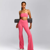 UnifiedMove™ Micro Bandeau Bralette with Reflective Logo | Hot Girl Pink