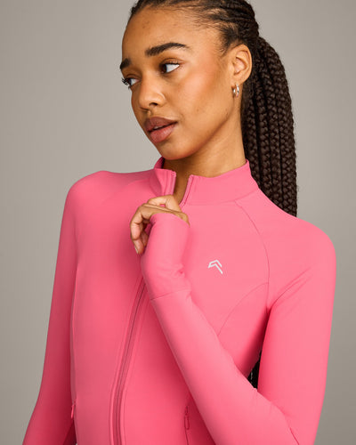 UnifiedMove™ Pocket Jacket with Reflective Logo | Hot Girl Pink