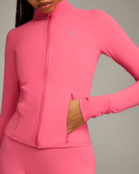 UnifiedMove™ Pocket Jacket with Reflective Logo | Hot Girl Pink