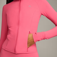 UnifiedMove™ Pocket Jacket with Reflective Logo | Hot Girl Pink