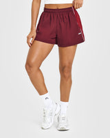 Oversized Piped Woven Track Shorts | Rosewood