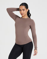 Mellow™ Soft Long Sleeve Top | Cool Brown