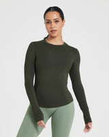 Mellow™ Soft Long Sleeve Top | Khaki