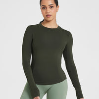 Mellow™ Soft Long Sleeve Top | Khaki