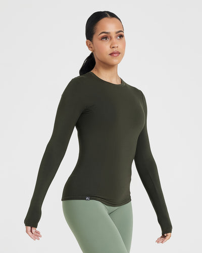 Mellow™ Soft Long Sleeve Top | Khaki