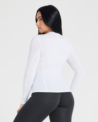 Mellow Soft Long Sleeve Top | White