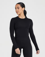 Mellow™ Soft Mid Long Sleeve Top | Black