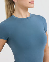 Mellow Soft Short Sleeve T-Shirt | Moonstone Blue