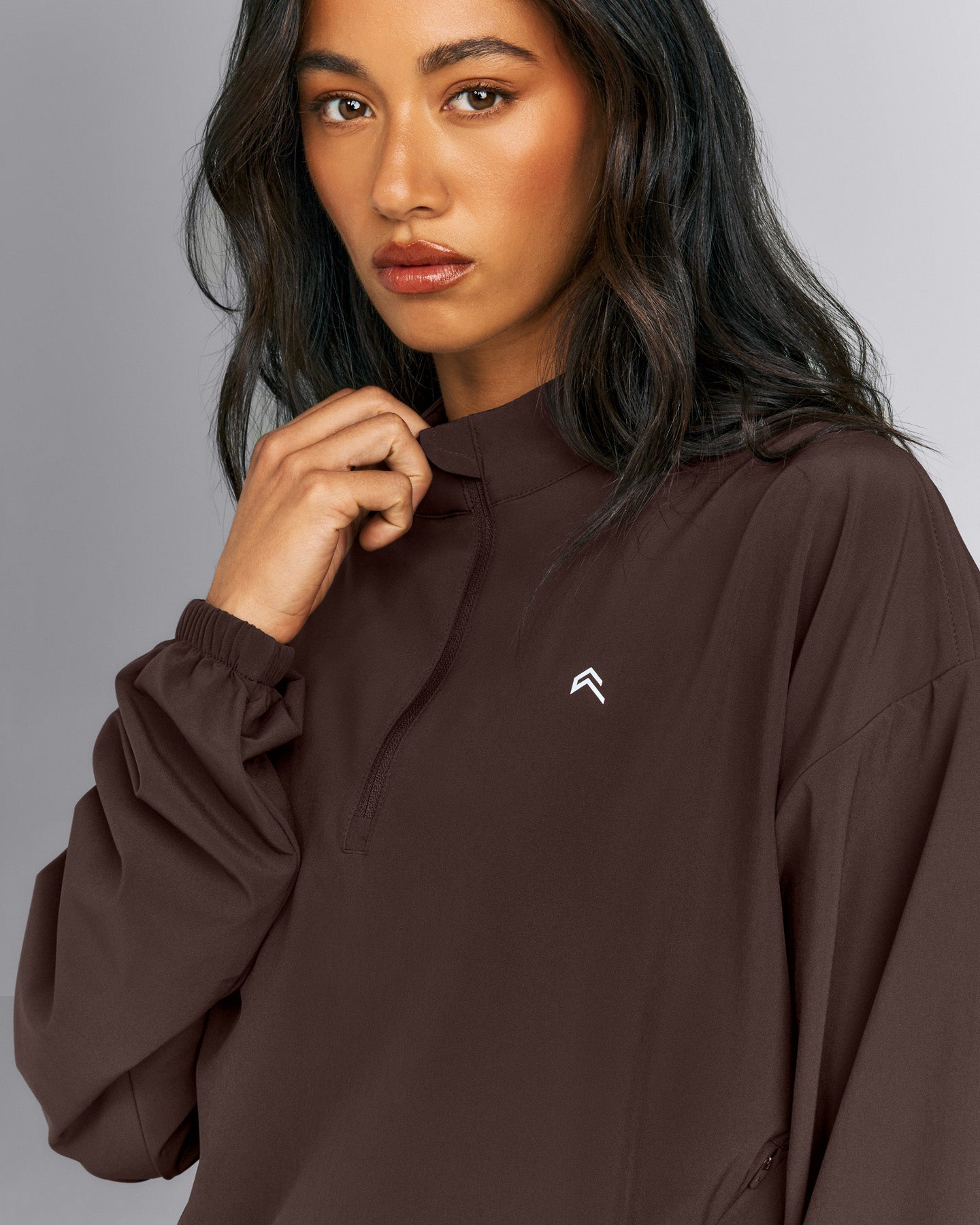 AirMove™ 1/2 Zip Jacket with Bonding | 70% Cocoa