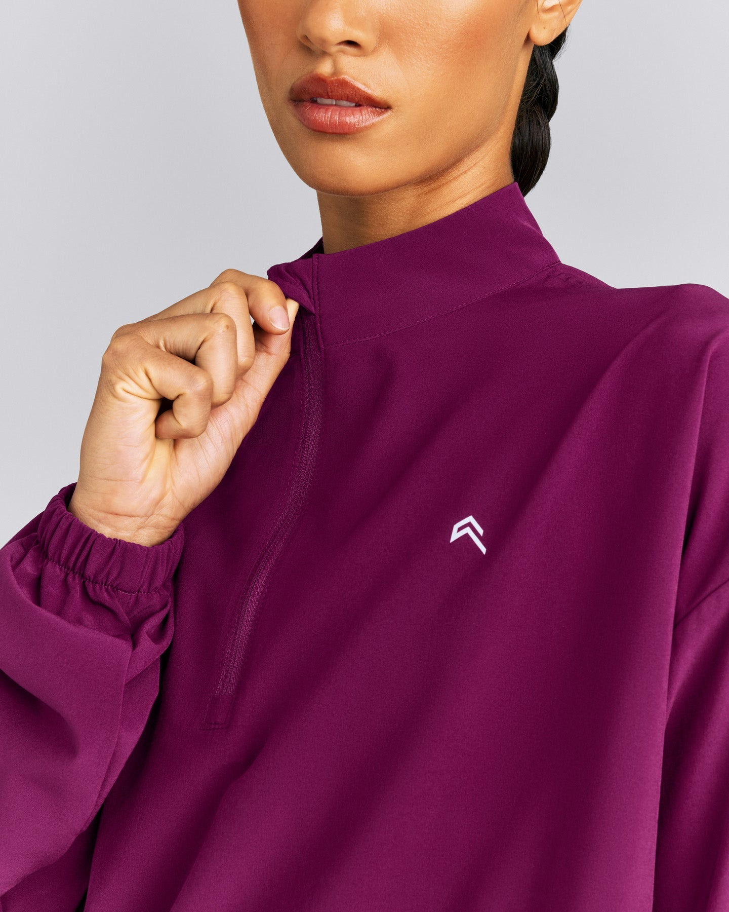 AirMove™ 1/2 Zip Jacket with Bonding | Ripe Fig