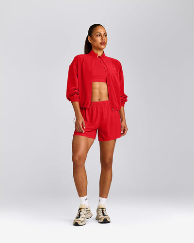 AirMove™ Lined Shorts 4" with Pocket | Fiery Red