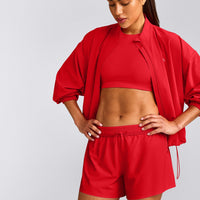 AirMove™ Lined Shorts 4" with Pocket | Fiery Red