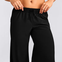 AirMove™ Straight Leg Trousers with Reflective Logo | Black