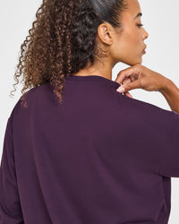 Classic Oversized Lightweight Long Sleeve Top | Blackberry Purple