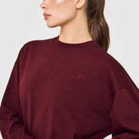 Classic Oversized Lightweight Long Sleeve Top | Rosewood