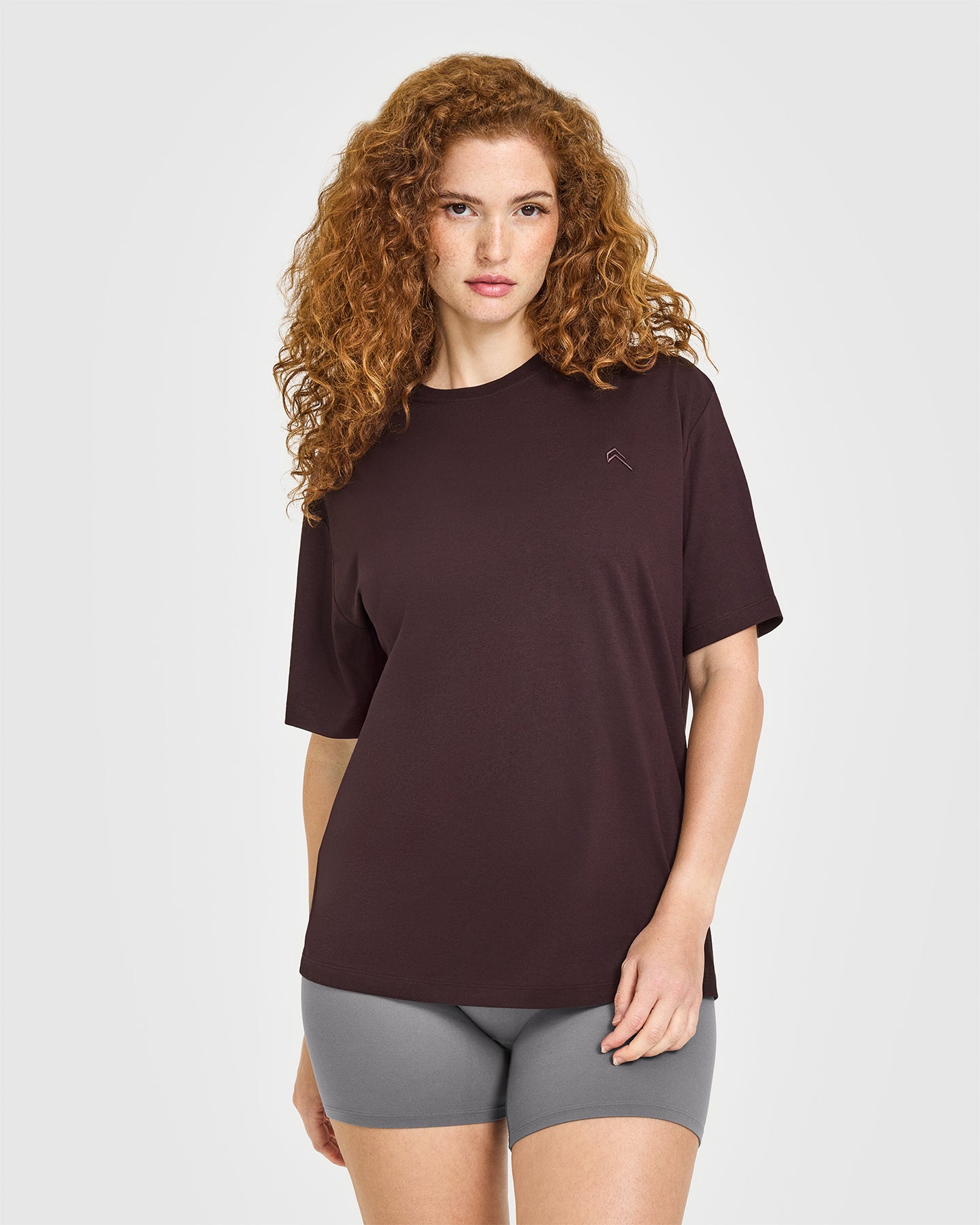 Classic Oversized Lightweight T-Shirt | Plum Brown
