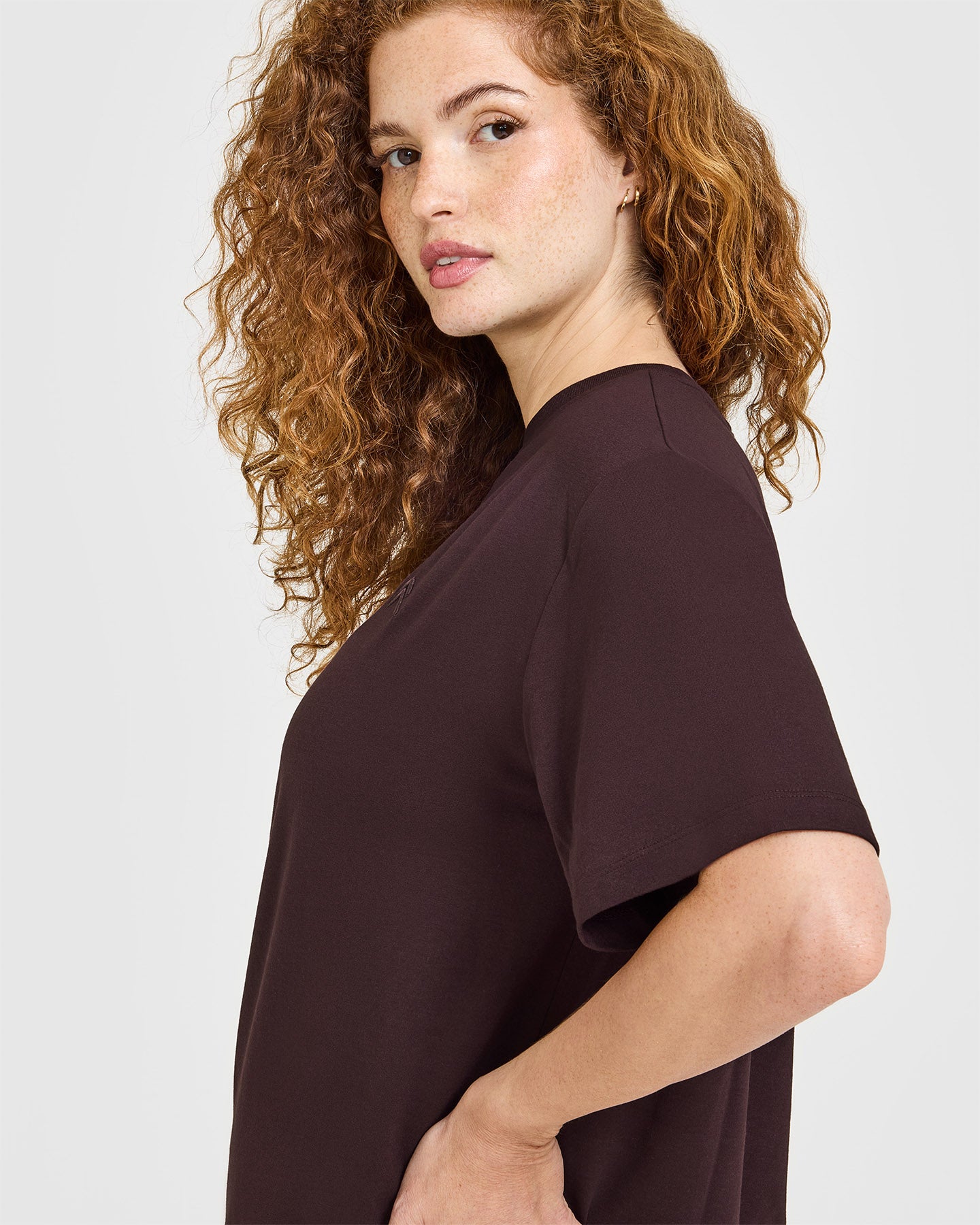 Classic Oversized Lightweight T-Shirt | Plum Brown