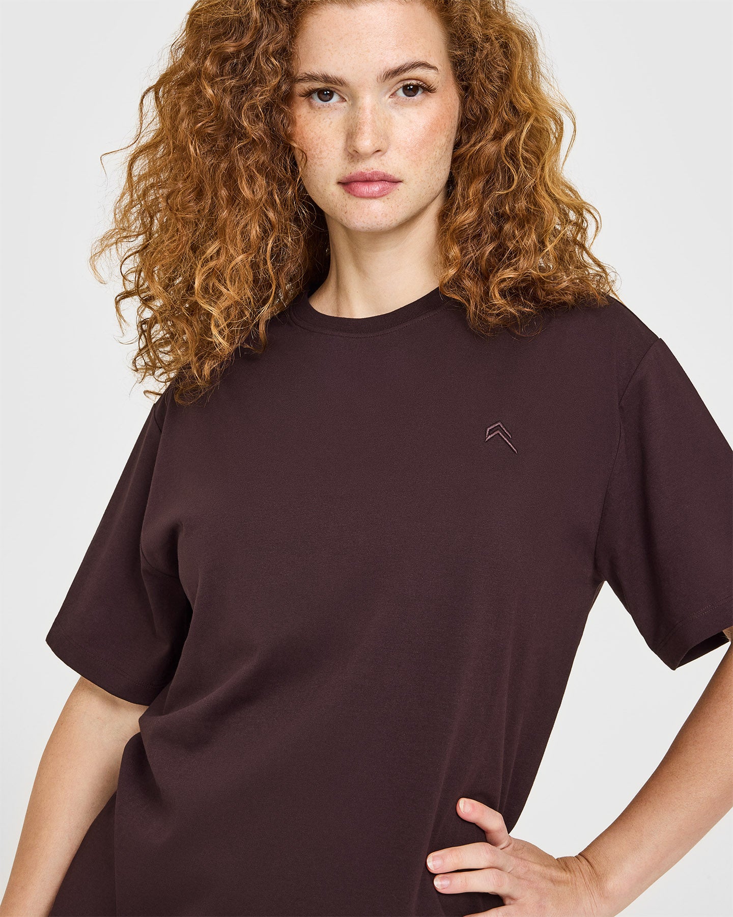 Classic Oversized Lightweight T-Shirt | Plum Brown