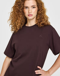 Classic Oversized Lightweight T-Shirt | Plum Brown