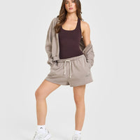 Cotton Fitted Vest | Plum Brown